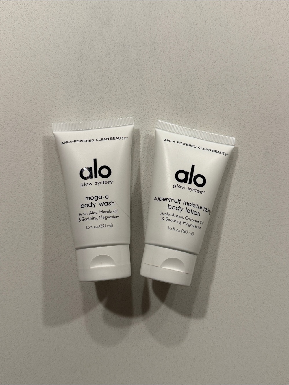 Alo Glow System Mega-C Body Wash & Moisturizing Body Lotion - Travel Size